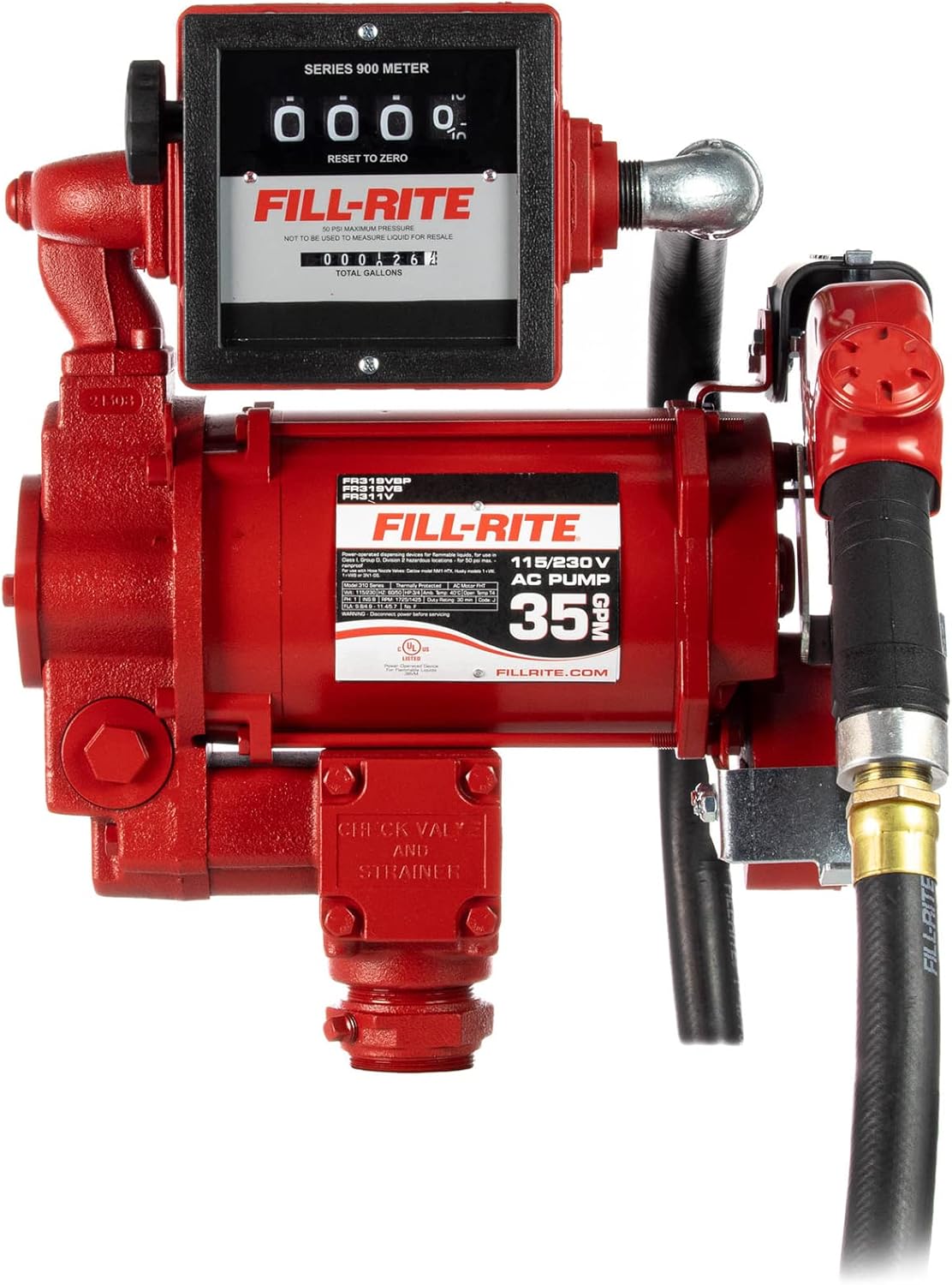 35 GPM Fuel Transfer Pump w/Mechanical Meter Package (Gallons)